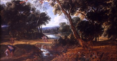 Landscape with the Madonna and Rediscovered Child by Ignatius van der Stock
